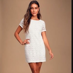 NWT LuLus White Lace Dress